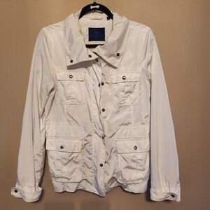 Martin + Osa American Eagle Outfitters Womens Medium White Windbreaker Jacket
